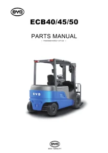 BYD ECB40 ECB45 ECB50 Electric Forklift Parts Manual - Illustrated PDF Catalog