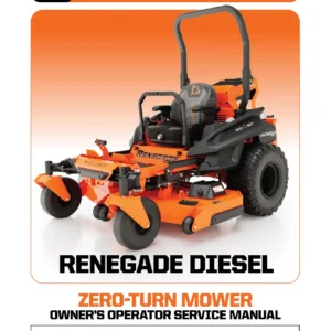 Bad Boy Renegade Diesel Zero-Turn Mower Service Manual - 2026 PDF