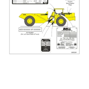Bell B25L B30L 4x4 MKII Articulated Dump Truck Parts Manual 2003 - 872119 Rev 0 PDF