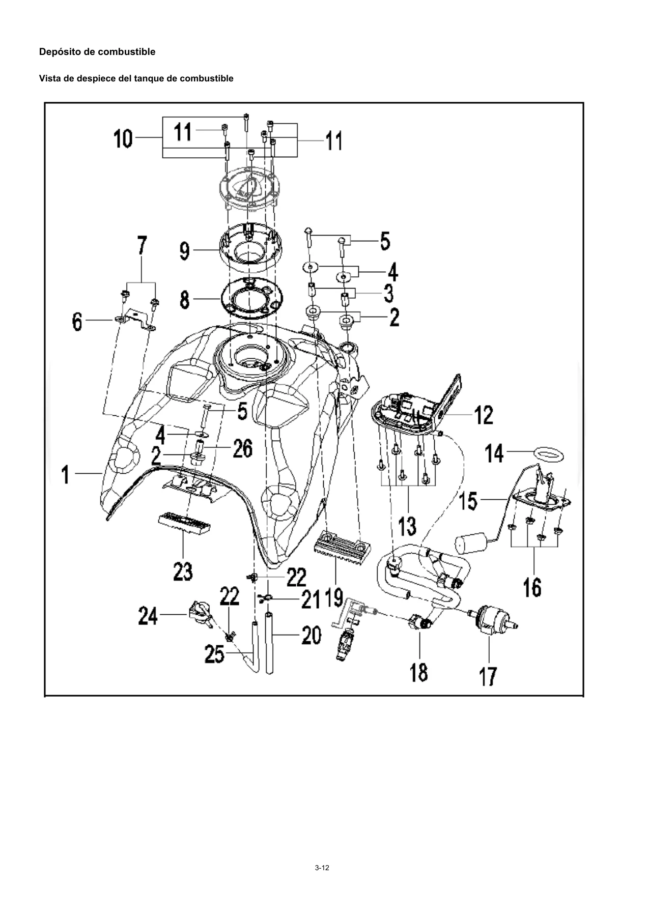 Benelli TNT 25 Manual de Mantenimiento y Reparación en Español — PDF para BJ250-15A y BJ250-15 - Image 2