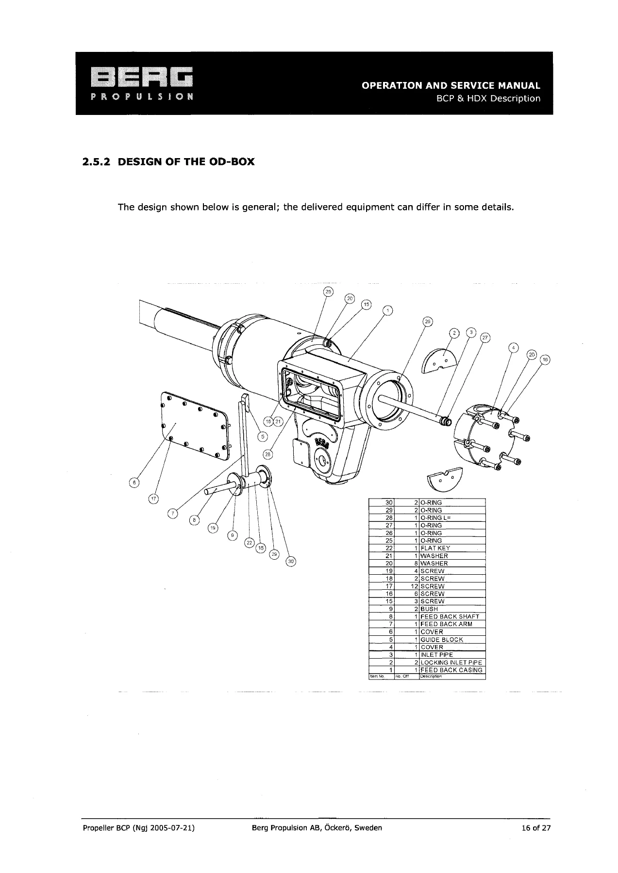 Berg Propulsion CPP System BCP/HDX Operation & Service Manual - ERC3000 Propeller Control - Image 3