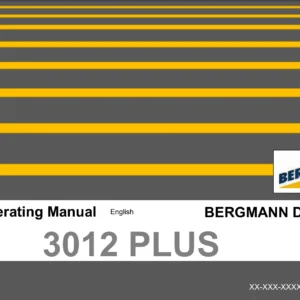 Bergmann 3012 PLUS Dumper Operating Manual - English PDF Download