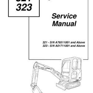 Bobcat 321 323 Compact Excavator Service Manual - 6986731-EN PDF Download