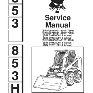 Bobcat 853 & 853H Skid-Steer Loader Service Manual - Complete PDF Workshop Guide