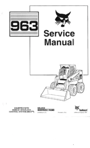 Bobcat 963 Skid Steer Loader Service Manual - Perkins 1004.40T Diesel Engine & Hydrostatic Drive Repair Guide