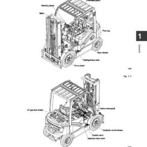 Bobcat G20E-7 G25E-7 G30E-7 G35EC-7 Forklift Service Manual - DSB4530E00
