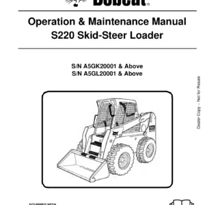 Bobcat S220 Skid-Steer Loader Operation & Maintenance Manual 6986989 (2010) PDF