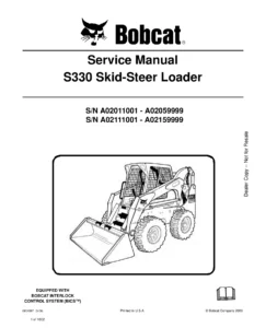 Bobcat S330 Skid-Steer Loader Service Manual 6904887 – Complete PDF Download