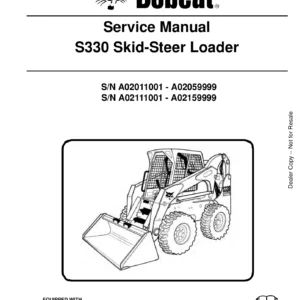 Bobcat S330 Skid-Steer Loader Service Manual 6904887 – Complete PDF Download