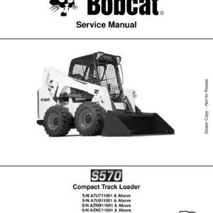 Bobcat S570 Compact Track Loader Service Manual 6989675enUS - Complete PDF Workshop Guide