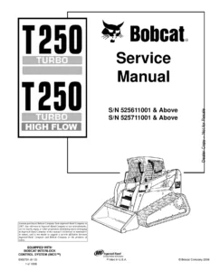 Bobcat T250 Compact Track Loader Service Manual 6902724 - PDF Repair Guide