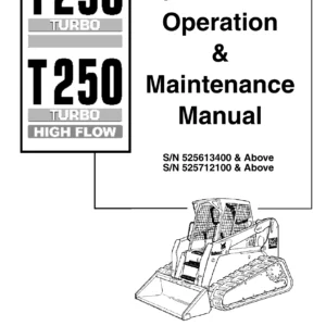 Bobcat T250 Operation & Maintenance Manual 6904182-EN - T250 Turbo & High Flow Compact Track Loader PDF