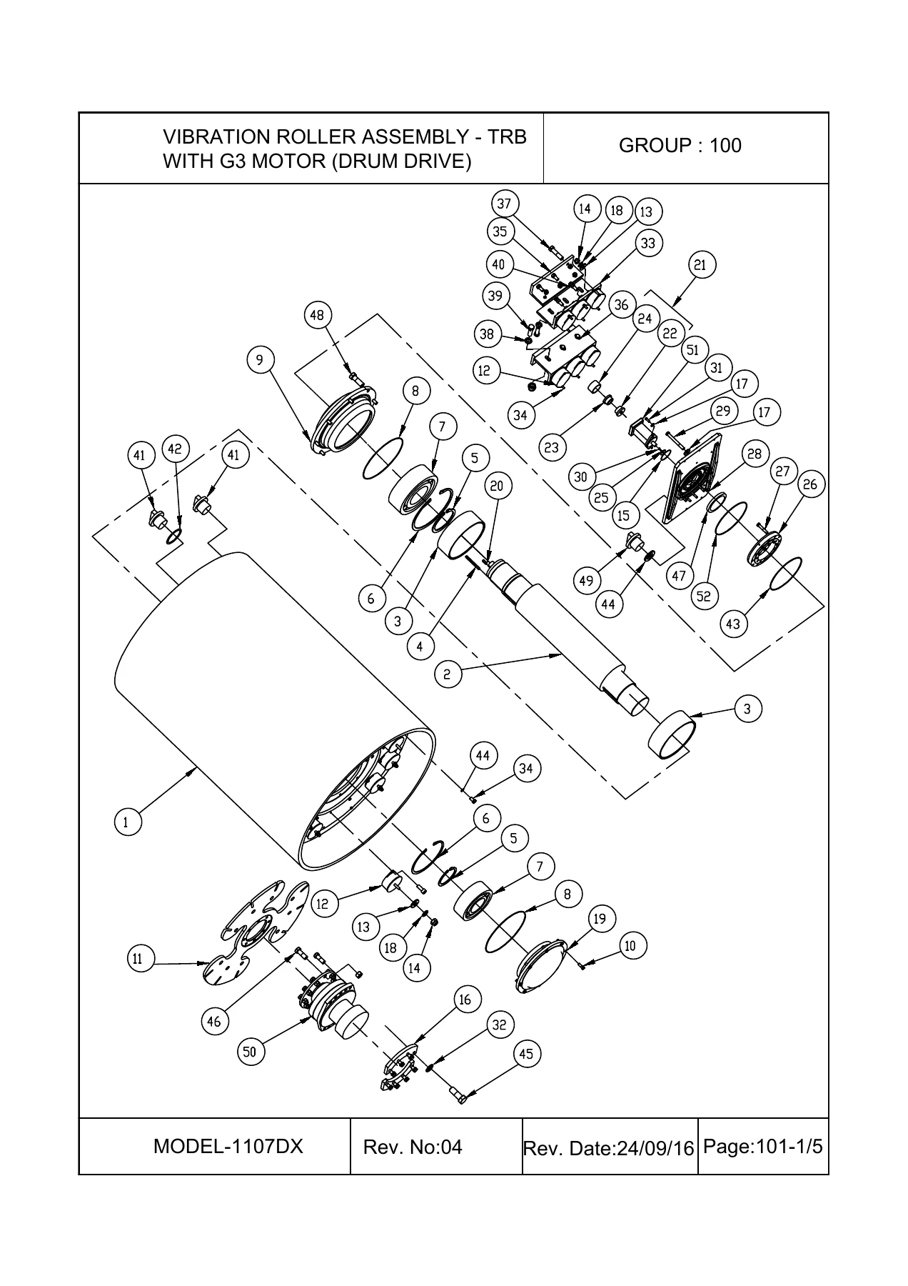 CASE 1107DX, 1107DX-D & 1107DX-PD Vibratory Soil Compactor Parts Catalogue PDF - Image 2