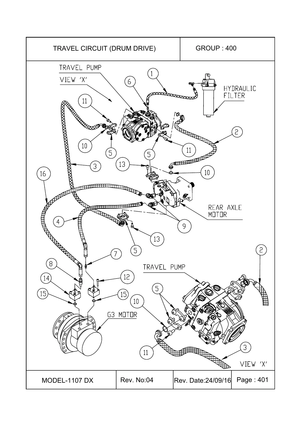 CASE 1107DX, 1107DX-D & 1107DX-PD Vibratory Soil Compactor Parts Catalogue PDF - Image 3