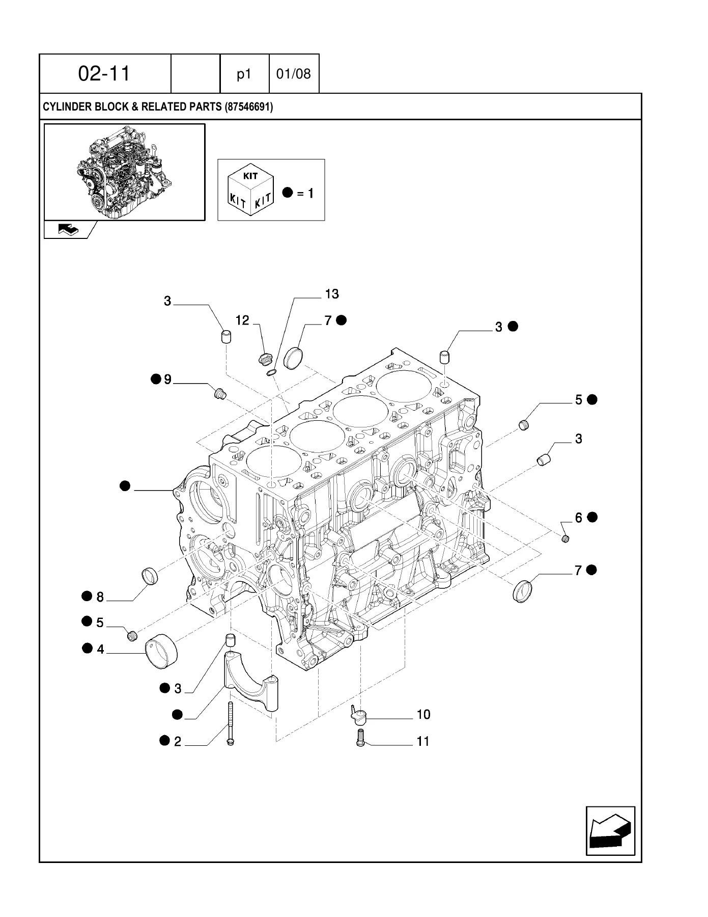 CASE 420 420CT Series 3 Skid Steer Parts Catalogue 87632289 – English French Spanish PDF - Image 3