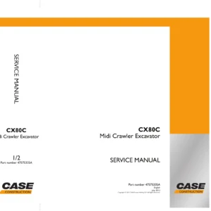 CASE CX80C Crawler Excavator Service Manual 2013 - Complete Workshop Guide