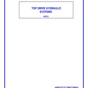 Canrig MS 111 Top Drive Hydraulic Systems Training Course Manual - Full PDF Download