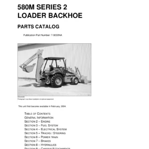 Case 580M Series 2 Loader Backhoe Parts Catalog 2004 PDF Parts Manual 7-9030NA