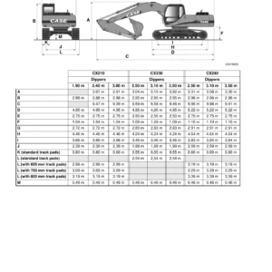 Case CX210 CX230 CX240 Excavator Workshop Manual 9-93540GB