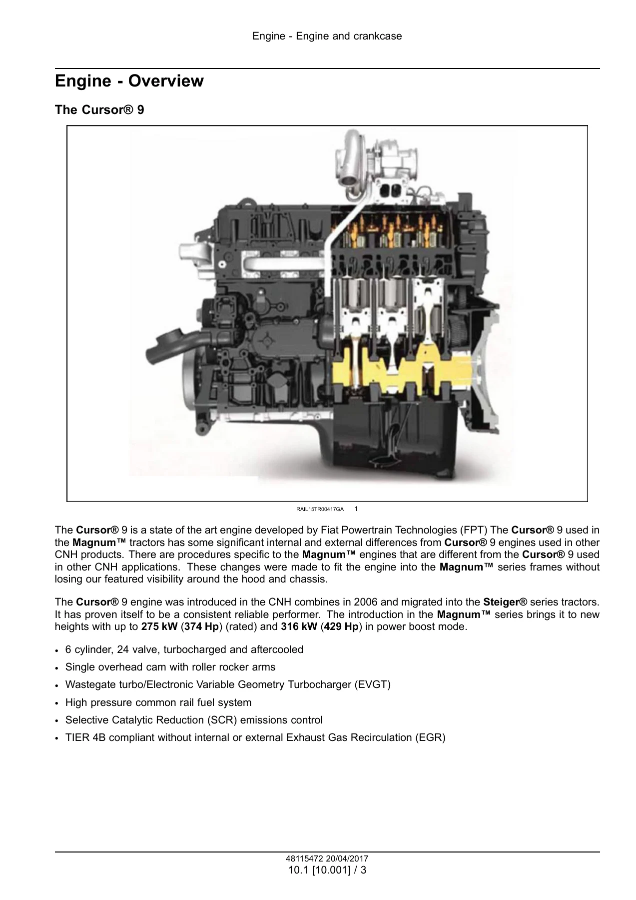 Case IH Magnum 250 280 310 340 380 CVT Rowtrac Tractor Service Manual 48115472 - Image 2