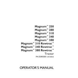 Case IH Magnum 250 280 310 340 380 and Rowtrac Tractor Operator's Manual