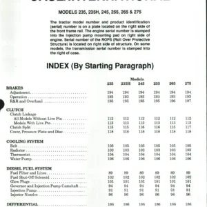 Case International 235 235H 245 255 265 275 Tractor Shop Manual - PDF Repair Guide