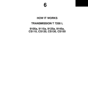 Case Steyr T7200 L Transmission Training Manual – Power Shift, Power Shuttle & OC-LS Hydraulics for 9105a, 9115a, 9125a, 9145a, CS110, CS120, CS130, CS150
