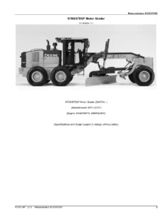 Catálogo de Peças John Deere 670G e 670GP Motoniveladora 2011-2013 PC10194P em PDF