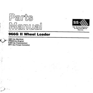 Caterpillar 966G II Wheel Loader Parts Manual - PDF Download (ANZ1-Up, 3PD472-Up, BJM1-Up, 6RT1-Up)