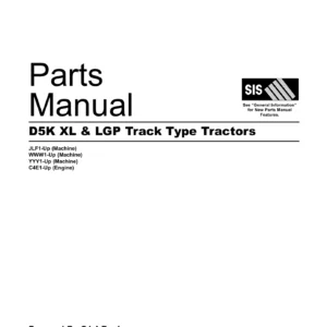Caterpillar D5K XL & LGP Track-Type Tractor Parts Manual SEBP4572-03 – PDF Download