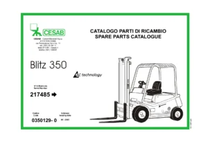 Cesab Blitz 350 AC Technology Forklift Spare Parts Catalogue 09-2003 - Serial 217485 Parts Manual PDF