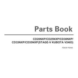 Crown CD20NXP CD25NXP CD30NXP CD33NXP CD35NXP Forklift Parts Book (Kubota V2403 Stage-V)
