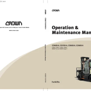 Crown CD60S-9 CD70S-9 CD80S-9 CD90S-9 Operation & Maintenance Manual - XSB2511E01NA PDF Download