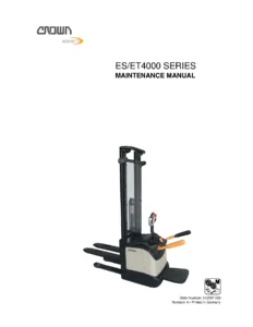 Crown ES/ET4000 Series Maintenance Manual 812597-006 - PDF Download