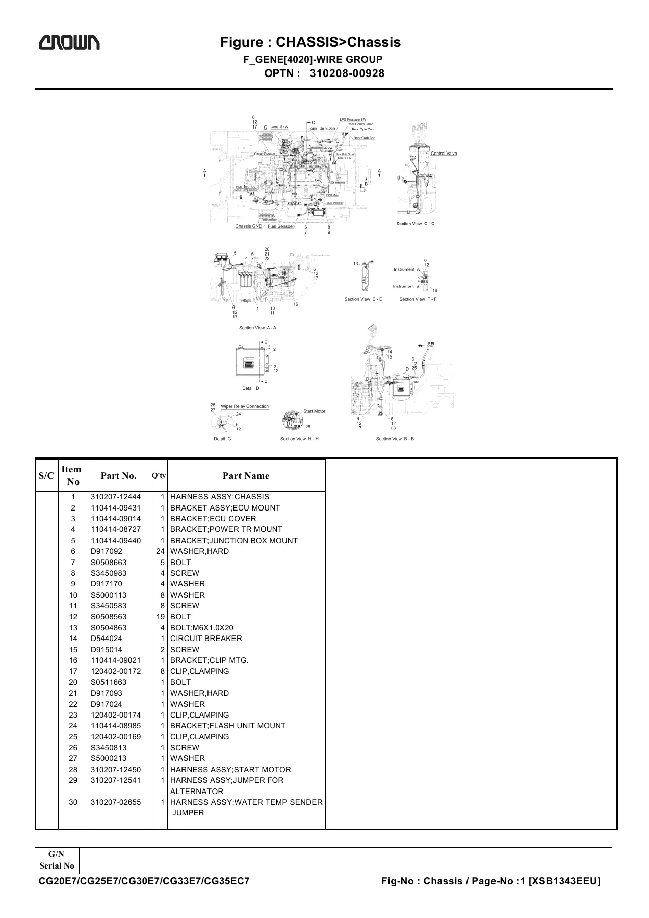 Crown Forklift Chassis Parts Catalogue – CG20/CG25/CG30/CG33/CG35 Series T3 LP PDF - Image 3
