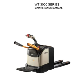 Crown WT 3000 Series Maintenance Manual - WT 3020 WT 3040 WT 3060 Electric Pallet Truck Repair PDF