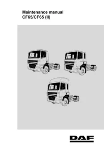 DAF CF65 & CF65 (II) Maintenance Manual – Complete PDF Workshop Guide (DW13280404)