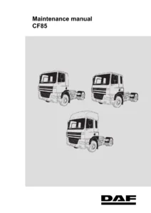 DAF CF85 Truck Maintenance Manual DW13278604 - PDF Workshop Guide