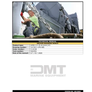 DMT AMW-111-E-44 K3 Anchor Mooring Winch Technical Manual - Order 219138