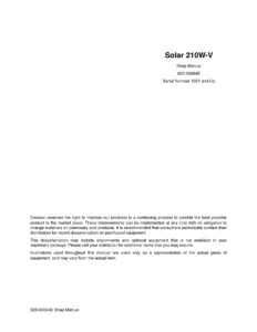 Daewoo Solar 210W-V Wheel Excavator Shop Manual 023-00064E - 2002 PDF Repair Guide