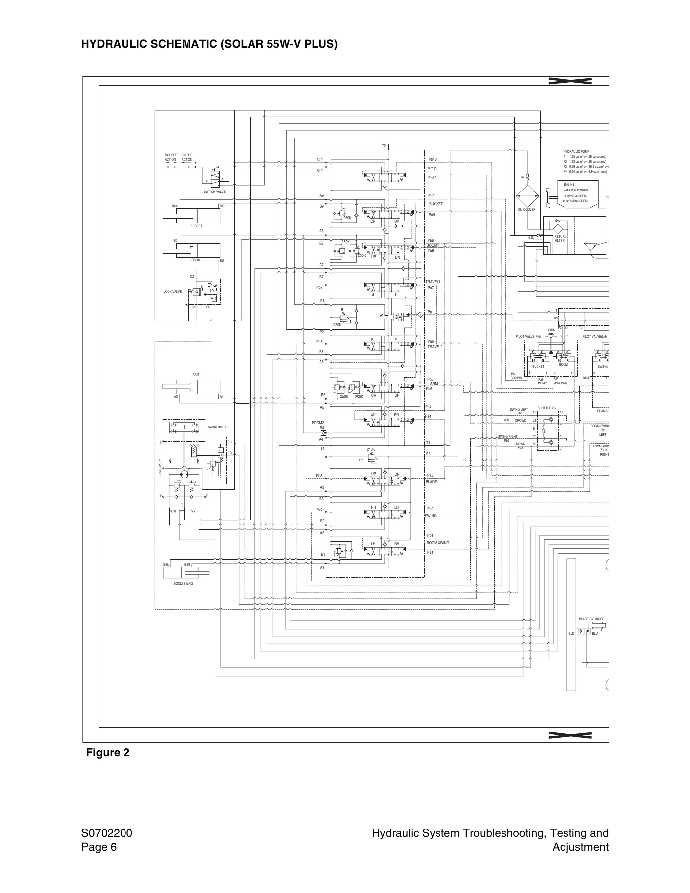 Daewoo Solar 55W-V Plus Wheel Excavator Shop Manual 023-00067E - Image 3
