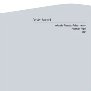 Dana Spicer 21D Heavy Planetary Rigid Industrial Axle Service Manual - ASM-0102