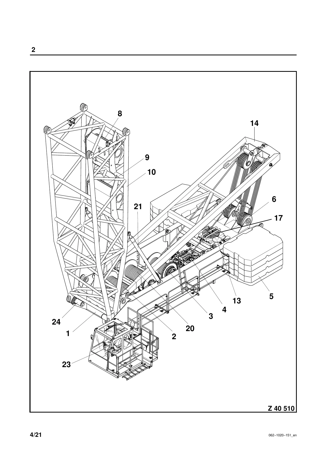 Demag CC 2800 Crawler Crane Operating Instructions Manual - Part 1 (Construction No. 62151) - Image 2