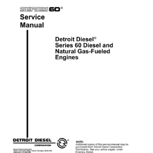 Detroit Diesel Series 60 Service Manual 6SE483 2005 - Diesel & Natural Gas Engines