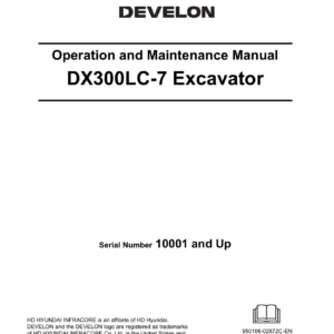 Develon DX300LC-7 Excavator Operation & Maintenance Manual 2023 PDF