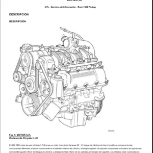 Dodge Ram 1500 2010 Manual de Taller y Servicio - Motores 3.7L 4.7L 5.7L y Diesel