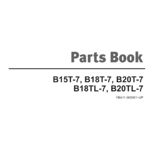 Doosan B15T-7 B18T-7 B20T-7 B18TL-7 B20TL-7 Forklift Parts Book SB1188E06 (PDF Download)