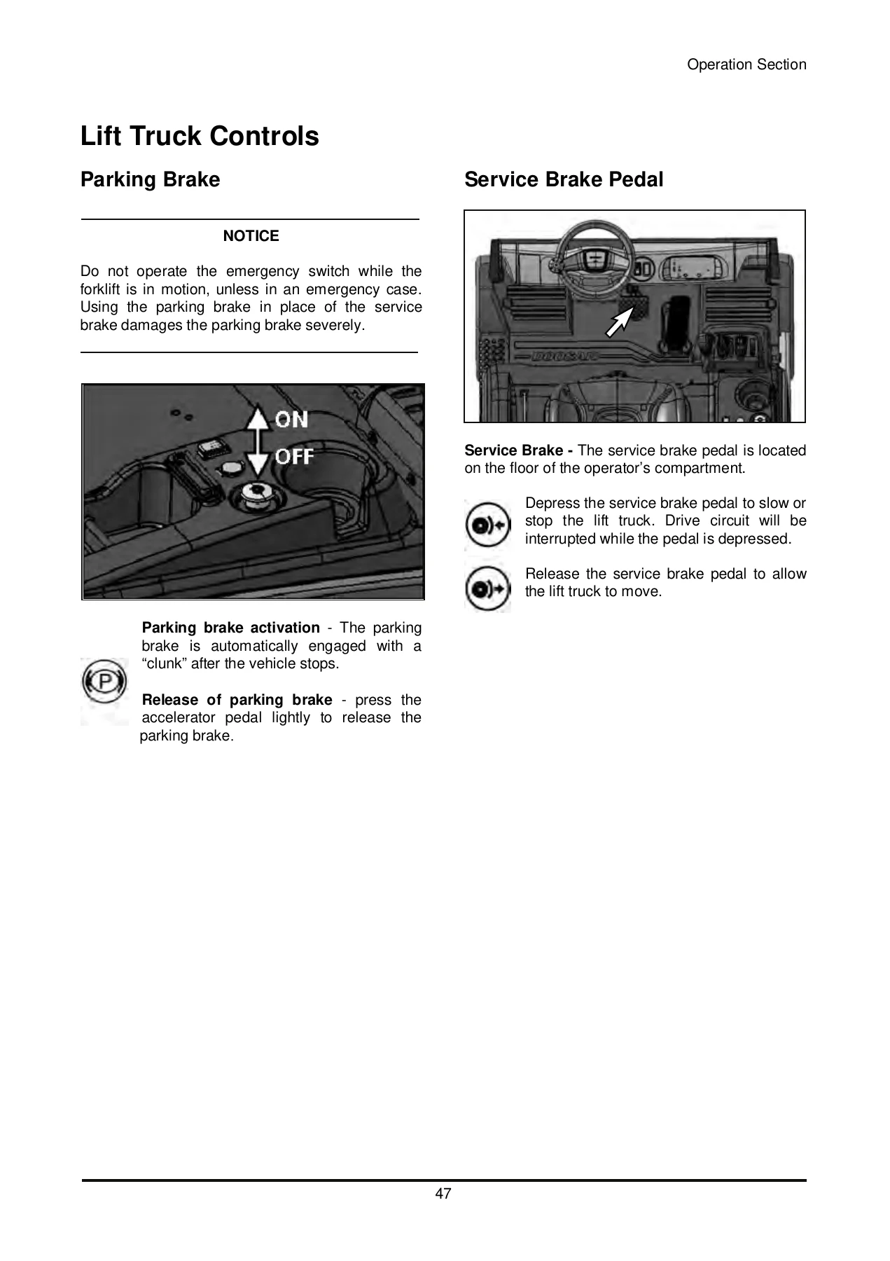 Doosan B22X-7 B25X-7 B30X-7 B35X-7 B25XL-7 Forklift Operation & Maintenance Manual - 80 Volt Electric PDF - Image 3