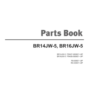 Doosan BR14JW-5 BR16JW-5 Parts Book PDF - SB1117E09 Electric Forklift Parts Catalog