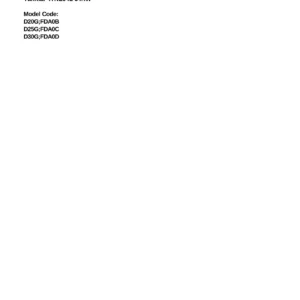 Doosan D20GP D25GP D30GP 34kW Parts Book SB1254E00 – Yanmar 4TNE94L Lift Truck PDF Parts Catalog